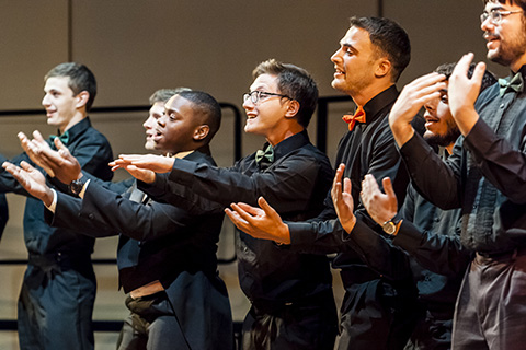 Choral Study students performing on stage